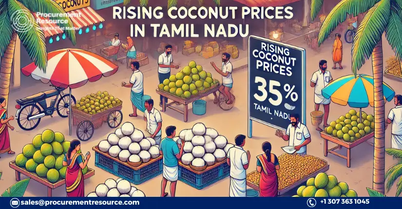 Coconut and copra prices in Tamil Nadu have risen recently