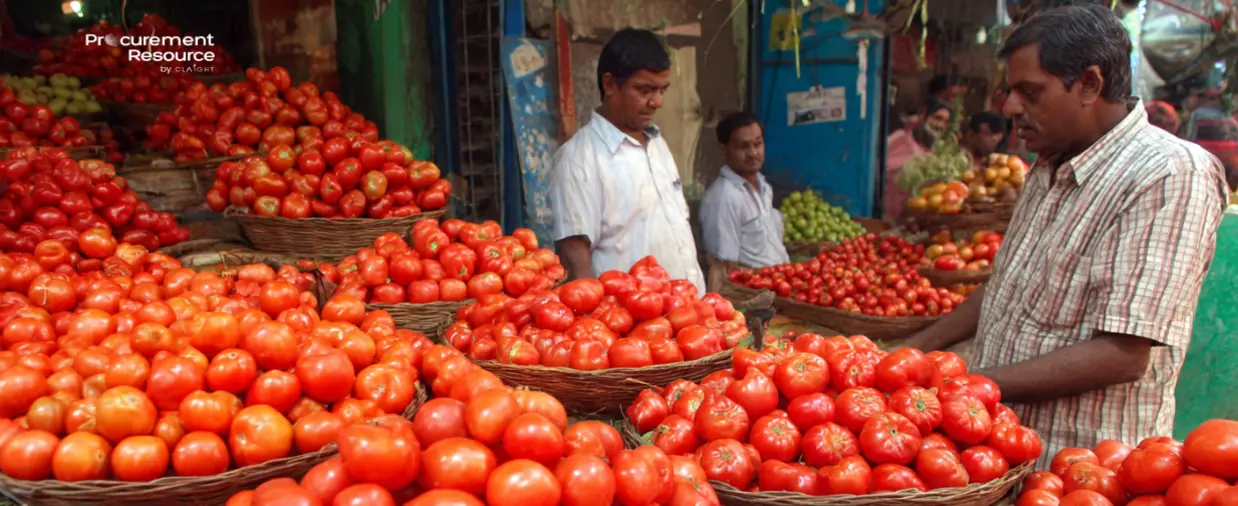 Tomato prices in India are dropping