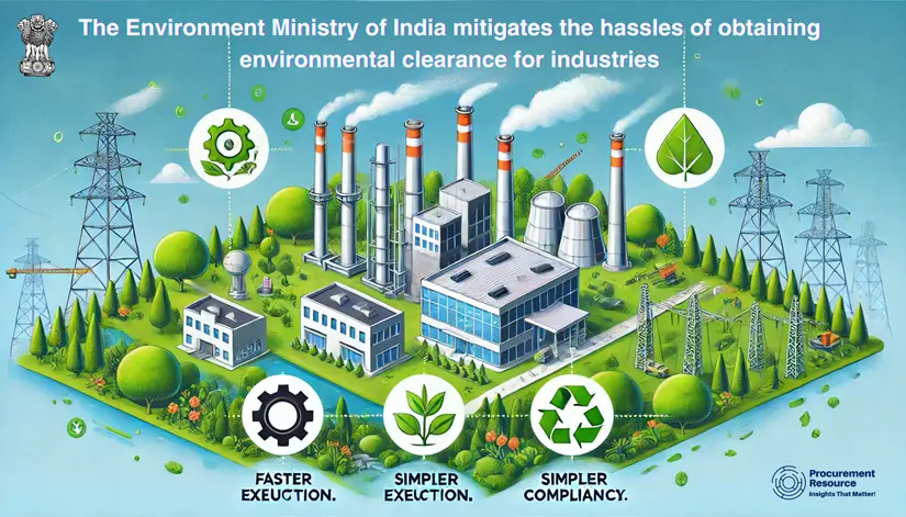 The Environment Ministry of India mitigates the hassles of obtaining environmental clearance for industries